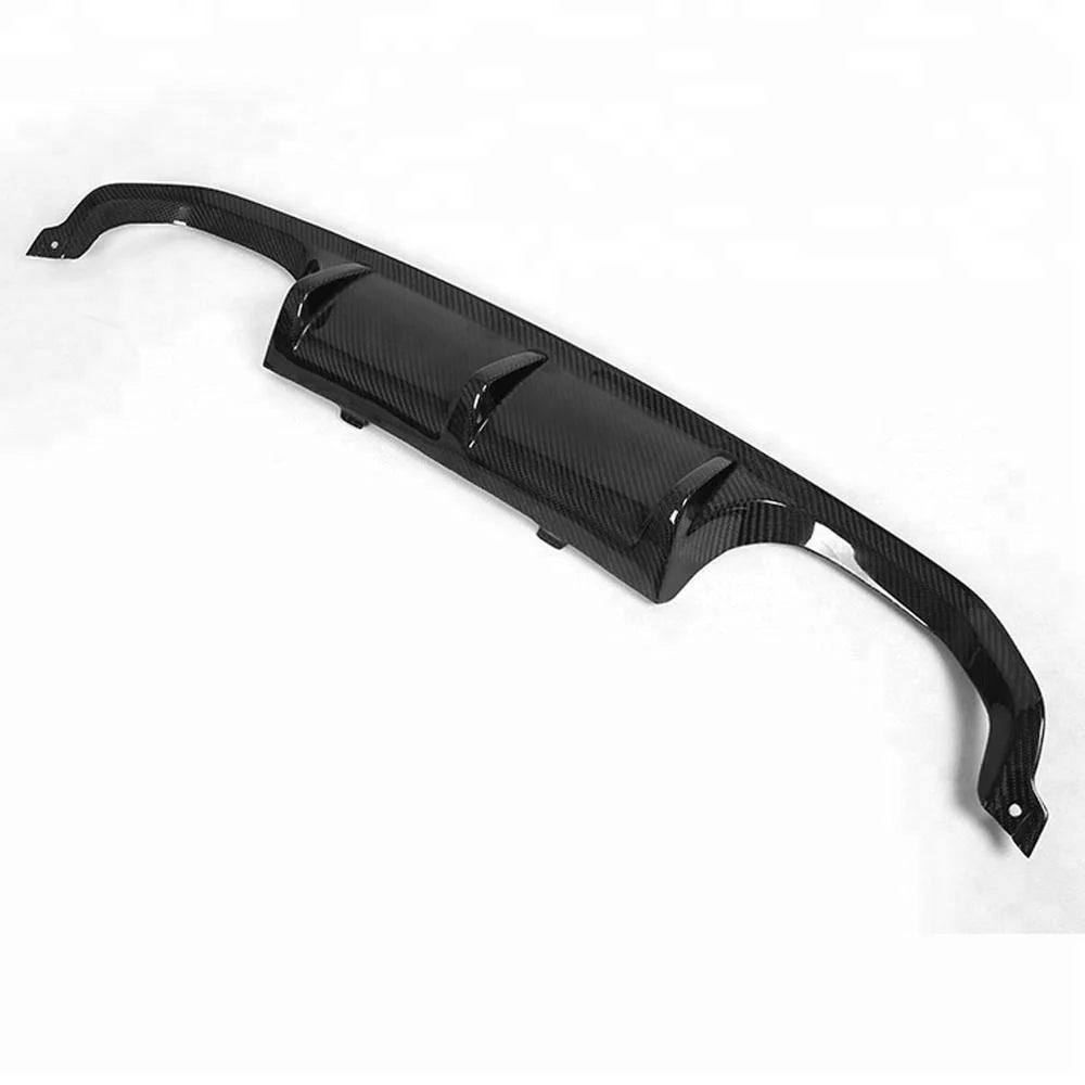 Real woven carbon fibre rear diffuser for BMW M3/M4 F-chassis showing weave