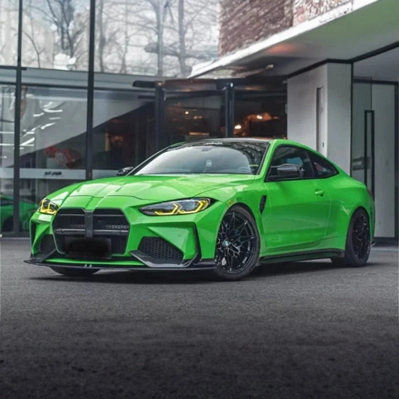 BMW M3 G80 with dry carbon front bumper kit, side view