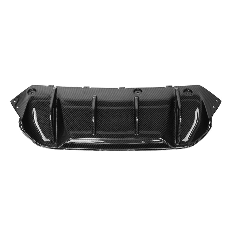 BMW M5 F90 V1 carbon fibre rear diffuser on a plain background alternate shot