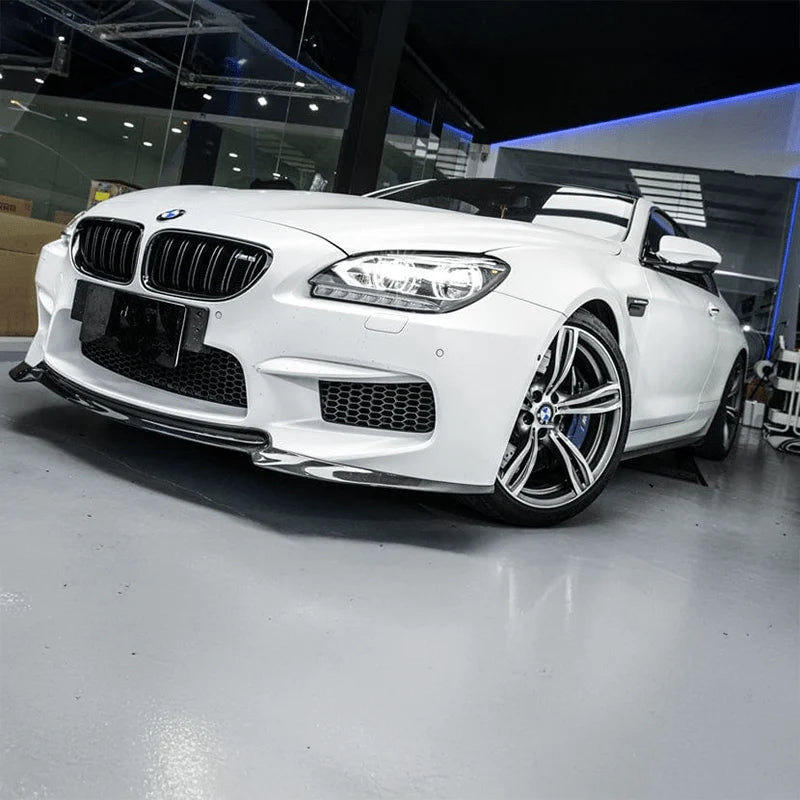 Carbon fibre front splitter V1 for BMW M6 F06 F12 F13 fitted