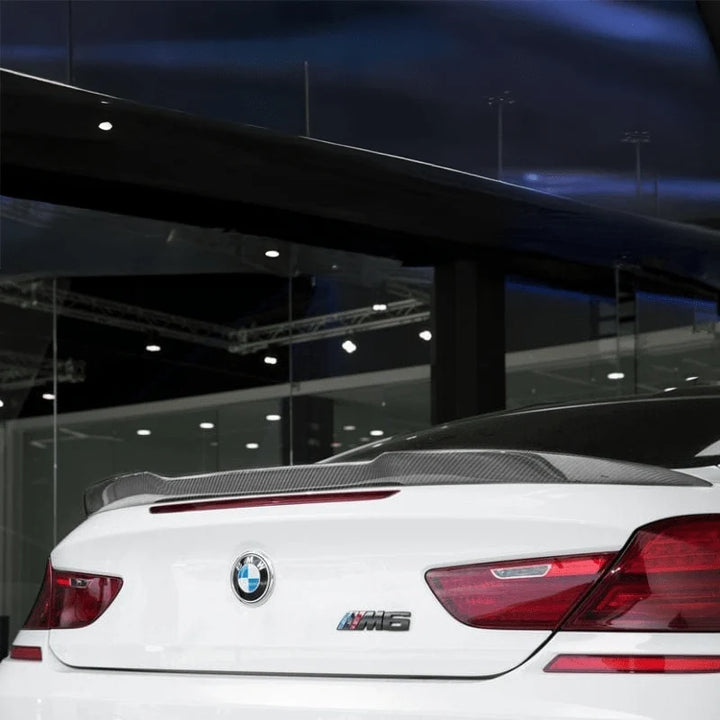 BMW M6 F06 Gran Coupe rear end with carbon fibre rear spoiler fitted