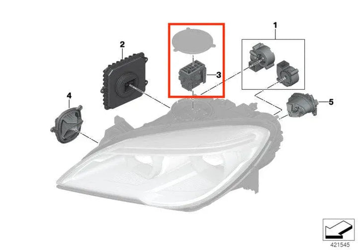 Yellow LED DRL headlight boards for BMW M6 Pre-LCI and LCI