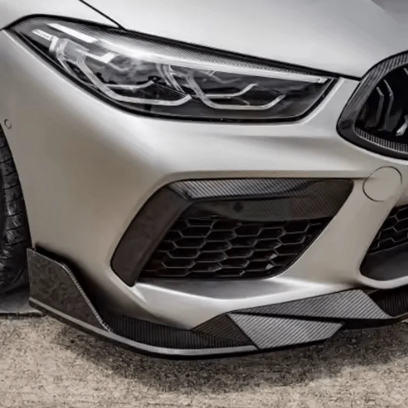 BMW M8 F92 dry carbon fibre front bumper upper trims V1