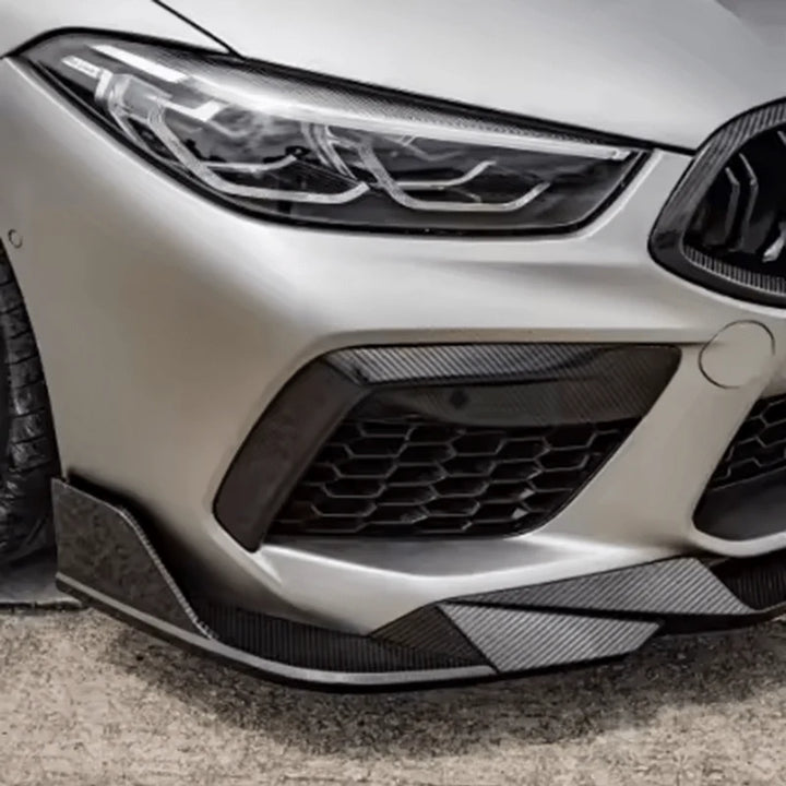 BMW M8 F92 dry carbon fibre front bumper upper trims V1