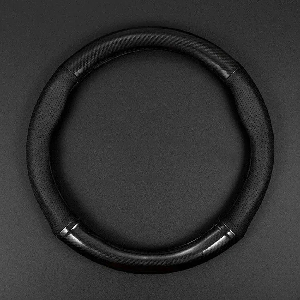 Carbon Fibre Steering Wheel Cover — Universal Anti-Slip, 3D Design