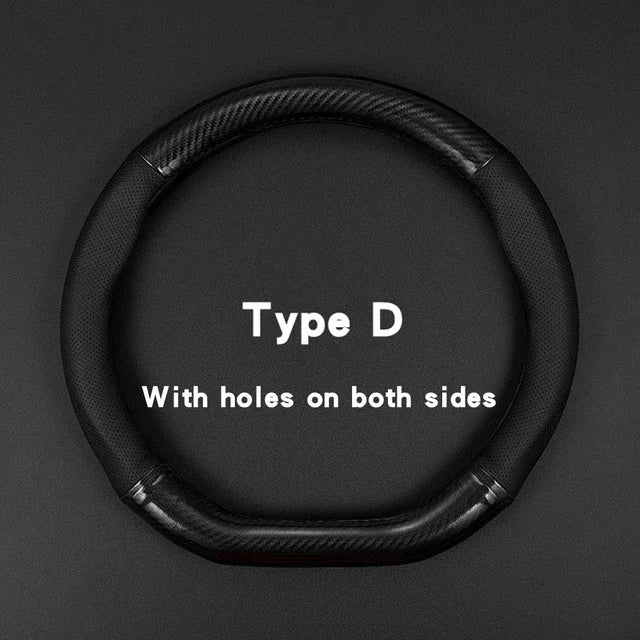 Carbon Fibre Steering Wheel Cover — Universal Anti-Slip, 3D Design