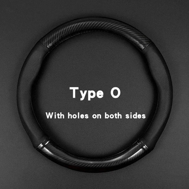 Carbon Fibre Steering Wheel Cover — Universal Anti-Slip, 3D Design