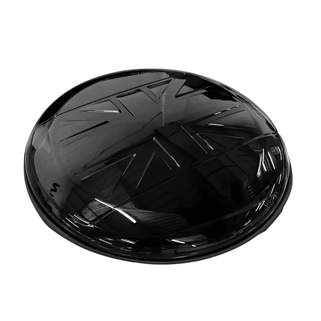 Land Rover Defender gloss black spare wheel cover V2 UK flag design