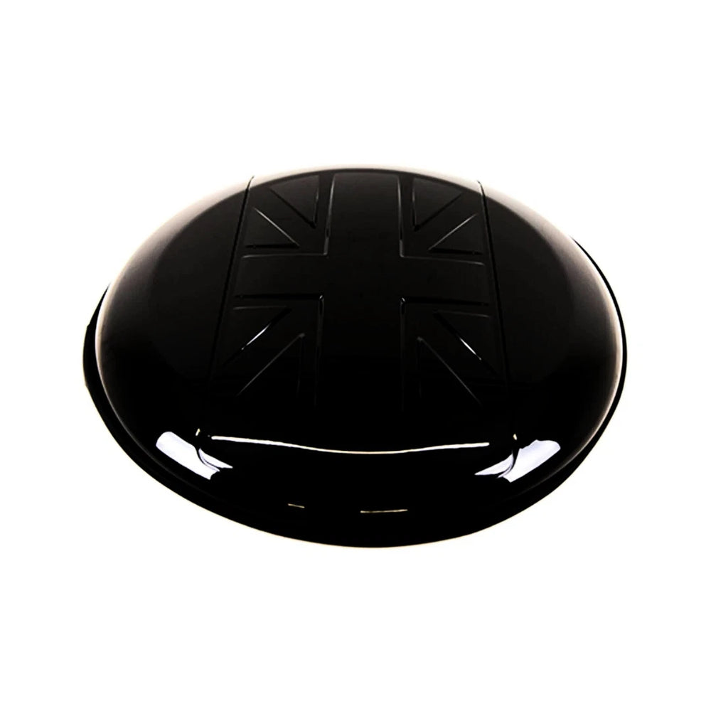 Gloss black spare wheel cover for Defender L663 with UK flag cut-out