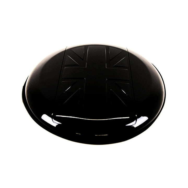Gloss black spare wheel cover for Defender L663 with UK flag cut-out