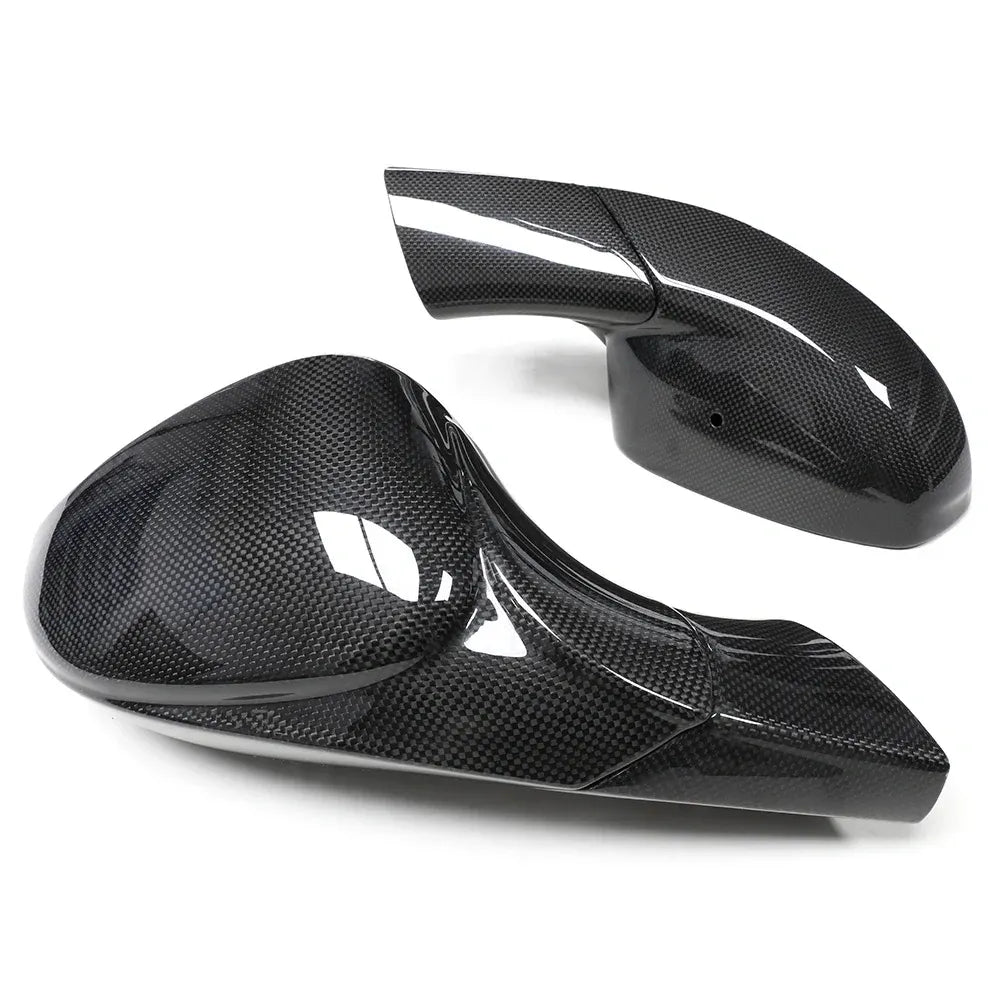 Dry carbon fibre wing mirror for Ferrari 488 showing weave