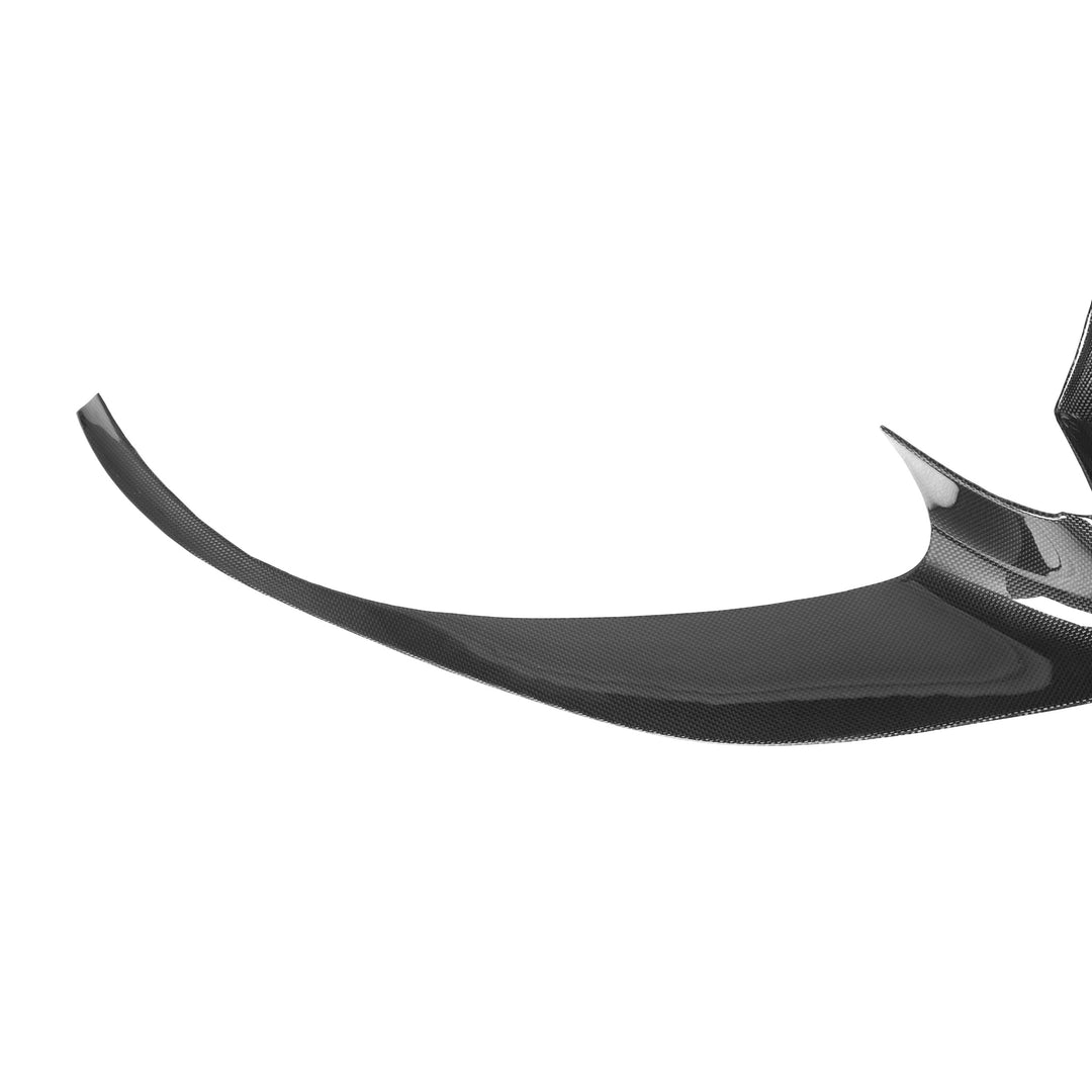 Ferrari F8 Tributo F8 Spider dry carbon fibre front bumper trim close up