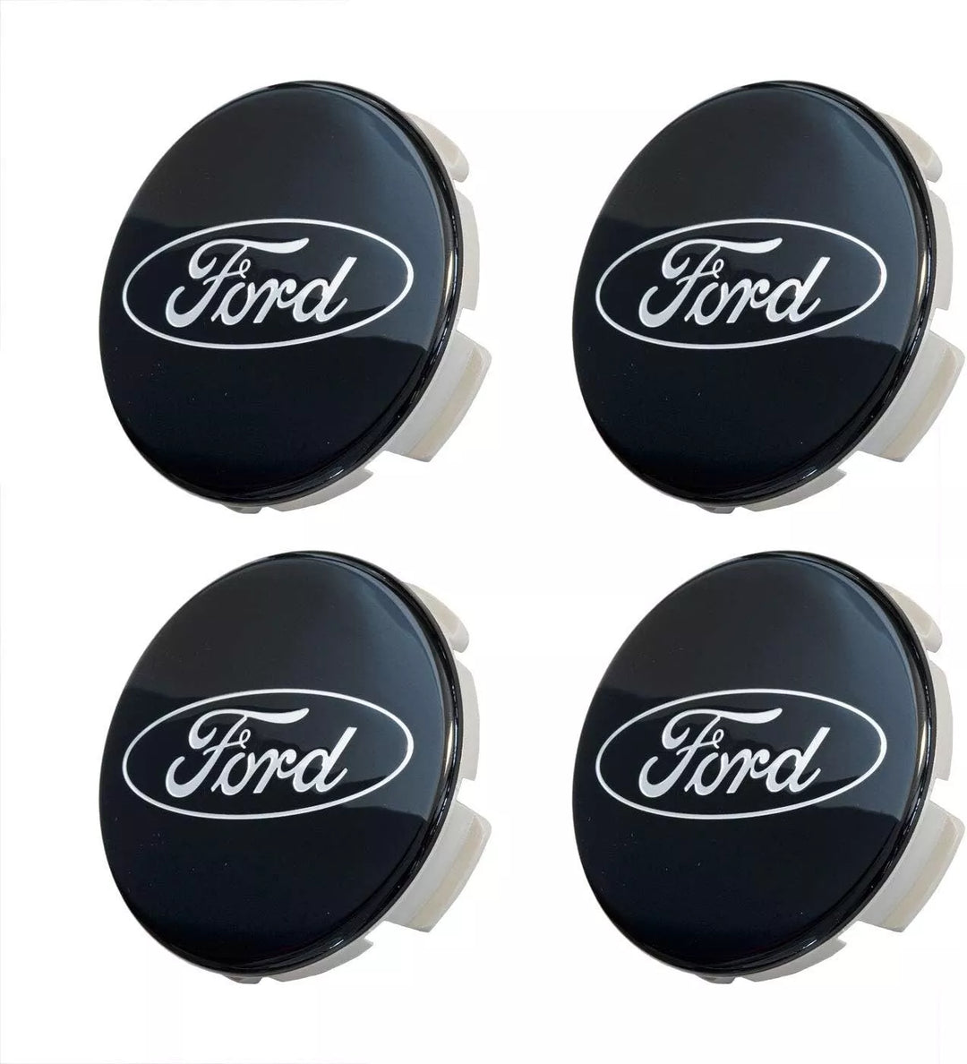 Set of 4 Ford Alloy Wheel Centre Caps Black - 54mm | AutoCap Solutions