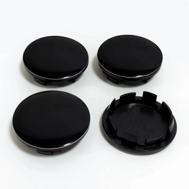 Universal high gloss black wheel centre caps 65mm set of 4