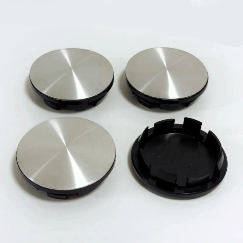 Universal high gloss silver wheel centre caps 65mm set of 4