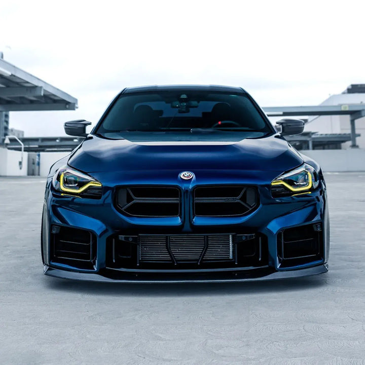 BMW G87 M2 yellow adaptive DRL module set fitted on G87