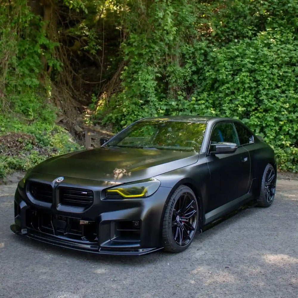 BMW G87 M2 yellow adaptive DRL module set fitted on G87 alternate shot