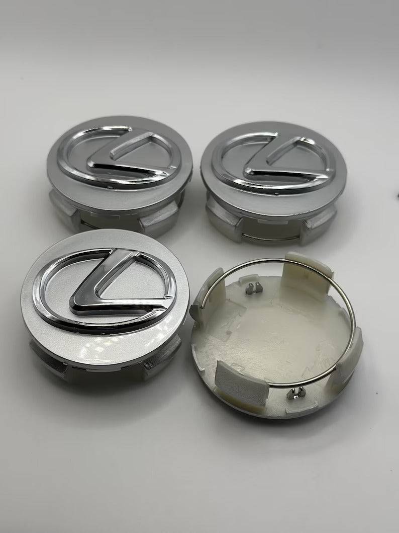 Set of 4 Wheel Center Hub Caps 62mm -2.44 inch Silver for Lexus alloy Wheels - AutoCap Solutions