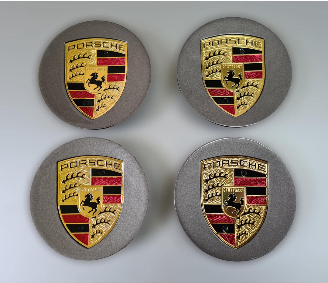 Porsche Wheel Alloy Wheel Centre Caps | Grey 76mm - AutoCap Solutions