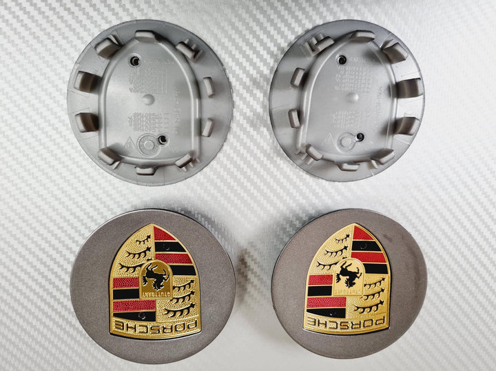 Porsche Wheel Alloy Wheel Centre Caps | Grey 76mm - AutoCap Solutions