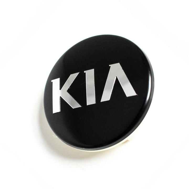 Set of 4 Black Kia Wheel Centre Caps - 58mm | AutoCap Solutions