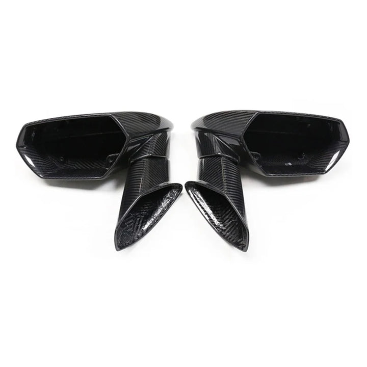 Lamborghini Huracán EVO dry carbon fibre mirror caps close-up