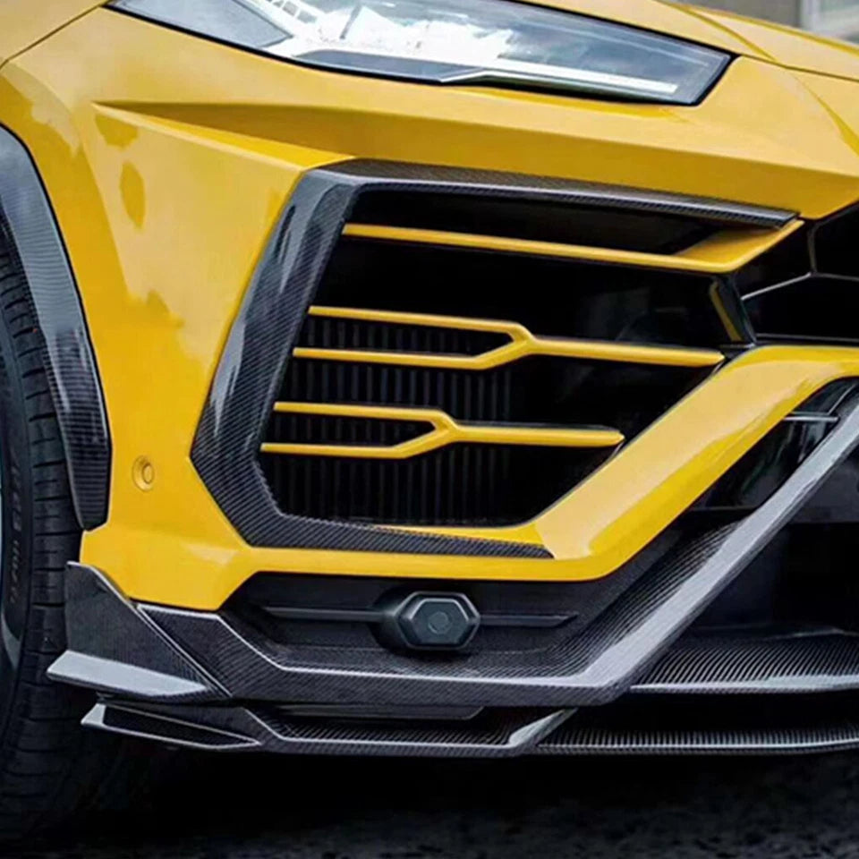 Lamborghini Urus front splitter vent trim installed