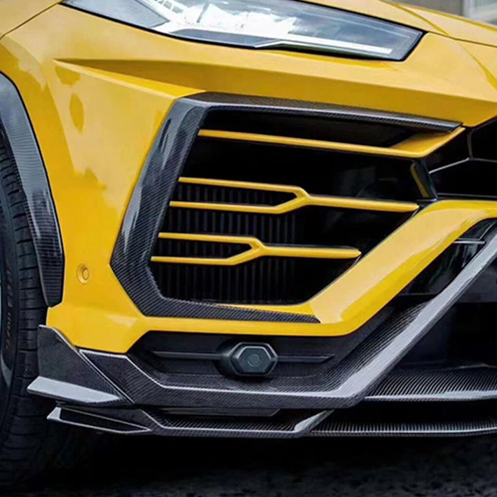 Lamborghini Urus front splitter vent trim installed