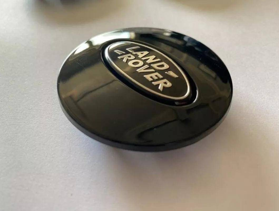 Set of 4 Land Rover Black Badges Alloy Wheel Centre Caps | AutoCap Solutions