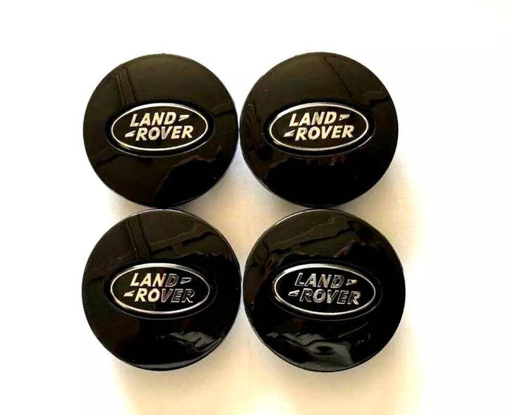 Set of 4 Land Rover Black Badges Alloy Wheel Centre Caps | AutoCap Solutions