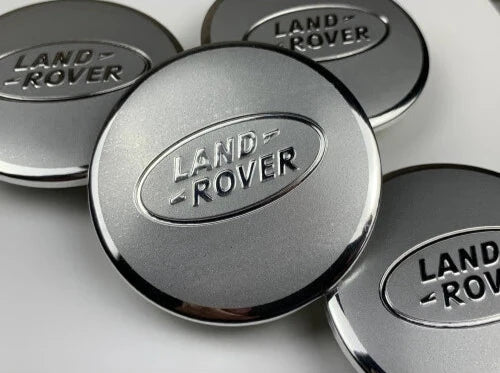 Set of 4 Silver Alloy Wheel Centre Caps For Land Rover Badges Tuning - 63mm | AutoCap Solutions