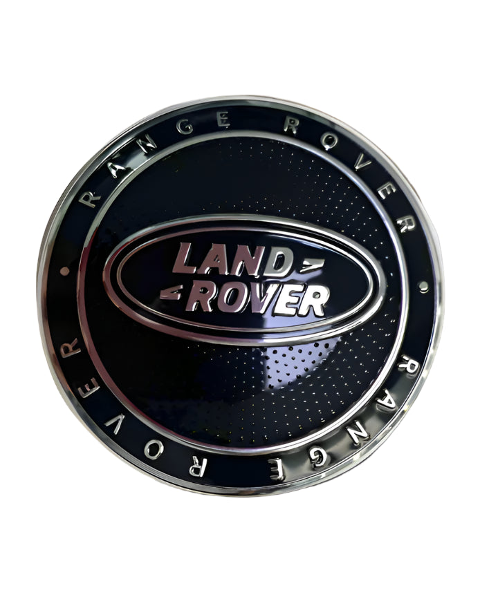 Set of 4 Range Rover Black SVR Style Alloy Wheel Centre Caps For Land Rover Badges Tuning - 63mm | AutoCap Solutions