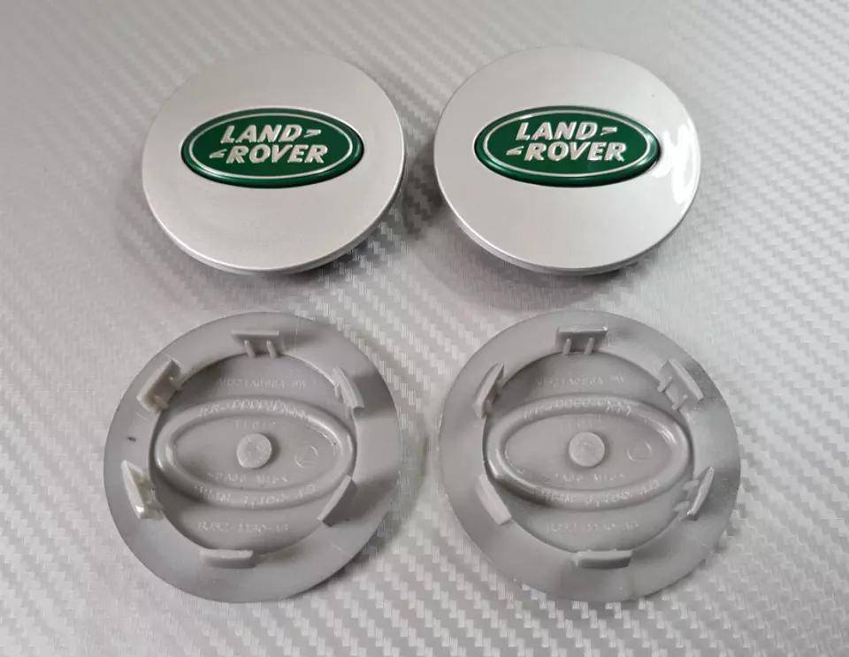 Land Rover Alloy Wheel Centre Caps Silver Green - 63mm | AutoCap Solutions