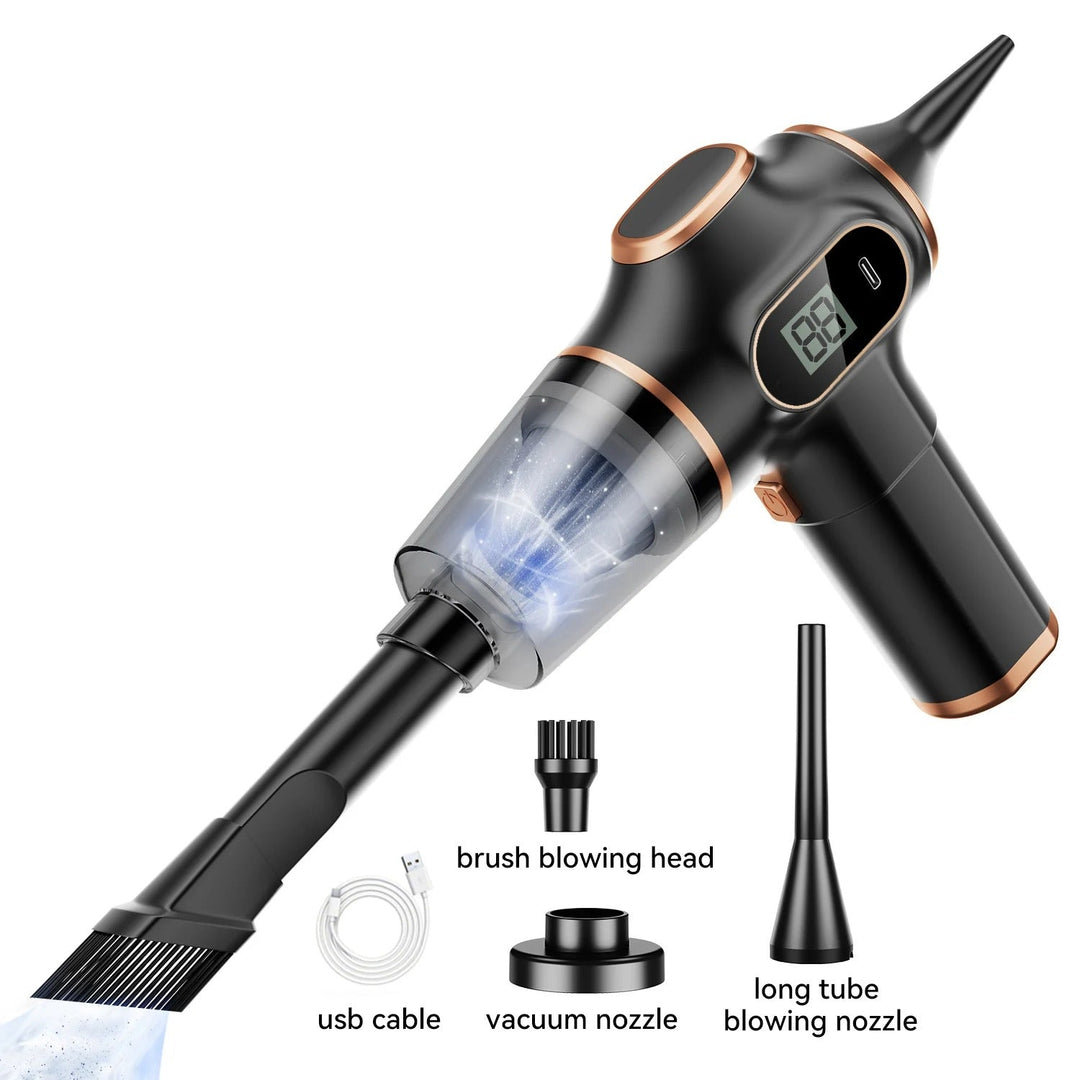Cordless Handheld Car Vacuum Cleaner — HEPA Filter, 60W, Li-Ion