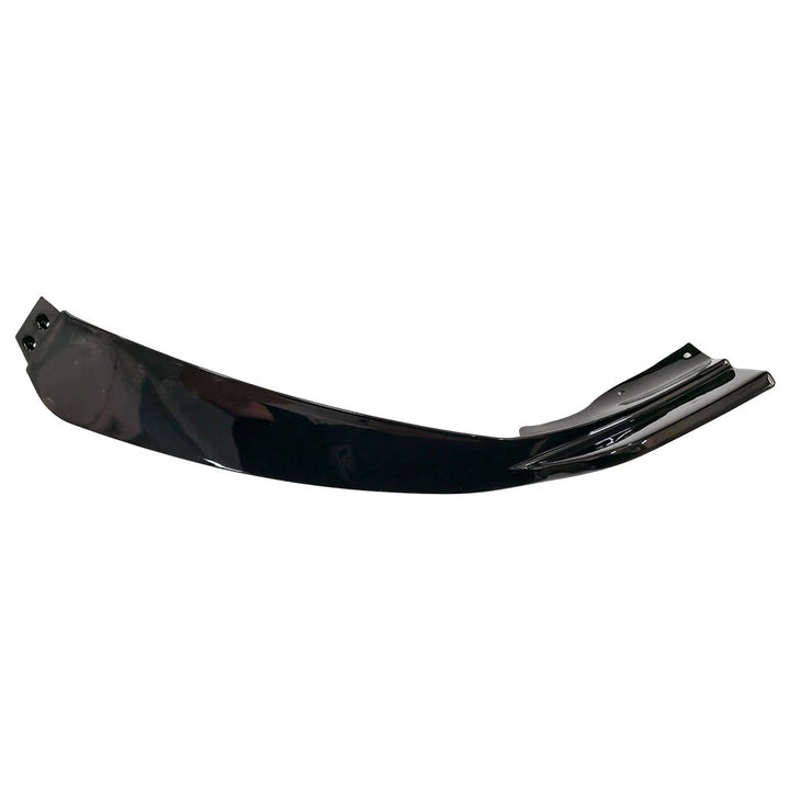 Close-up of the gloss black finish on a Mercedes-Benz C-Class front splitter