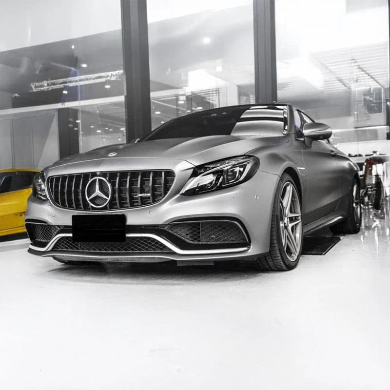 Vertical slat front grille V1 for Mercedes-AMG C63 W205 S205 C205 A205 2014-2018