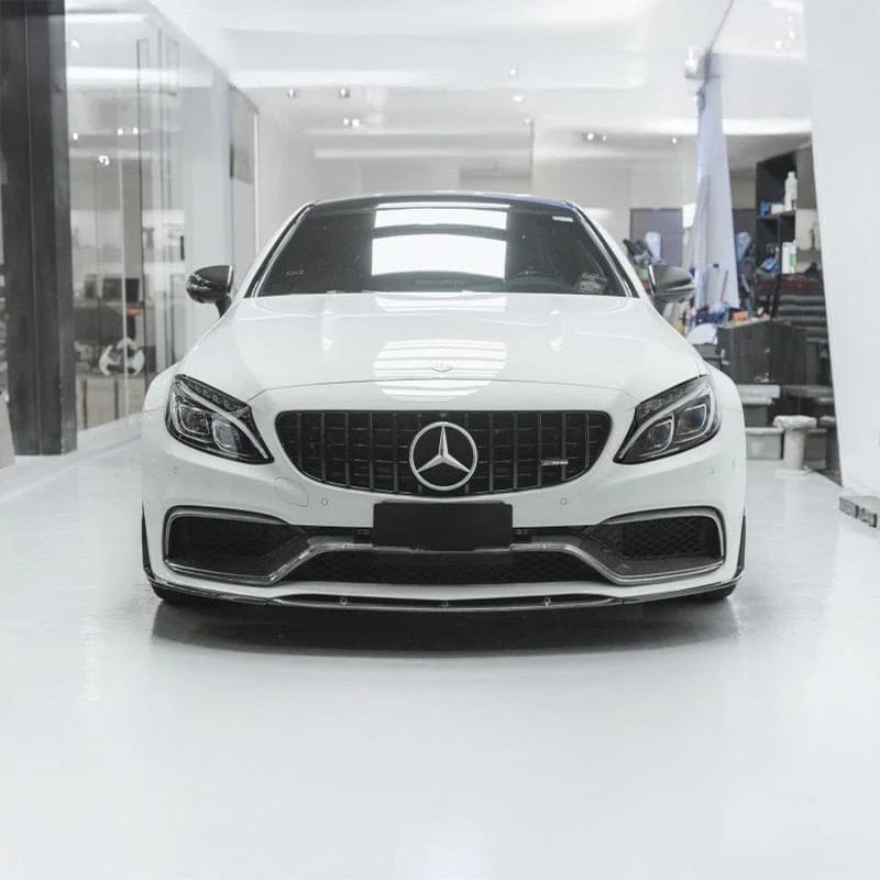 Mercedes-AMG C63 W205 vertical slat front grille V1 gloss black