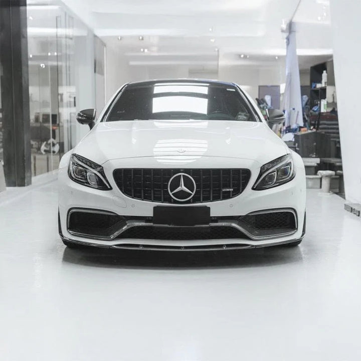 Mercedes-AMG C63 W205 vertical slat front grille V1 gloss black