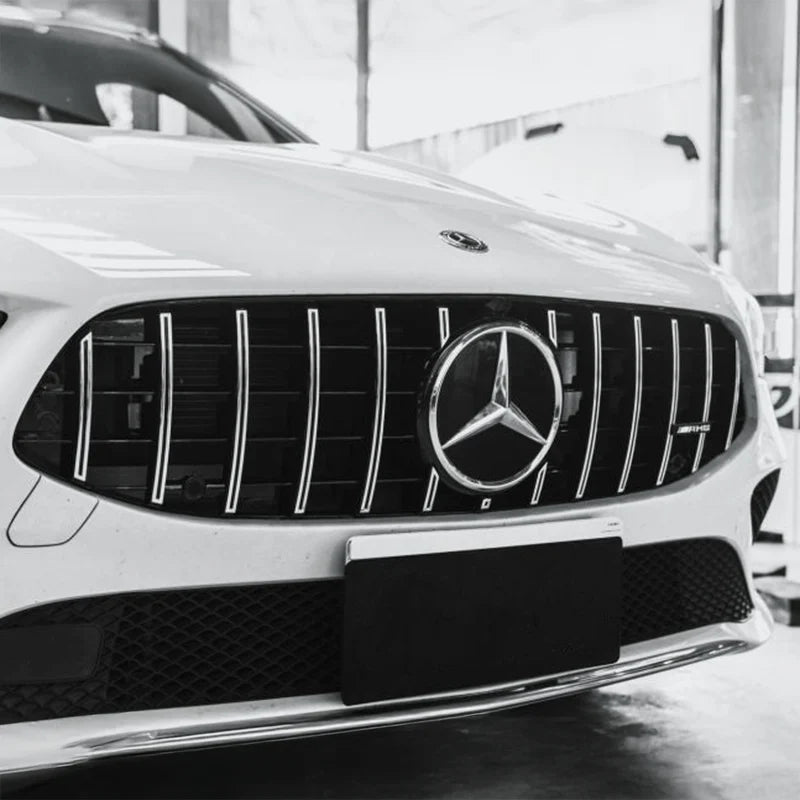 Mercedes CLA C118 CLA35 gloss black vertical slat front grille V1