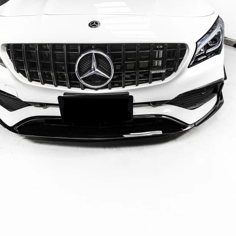 Mercedes CLA C117 facelift fitted with a gloss black vertical slat grille