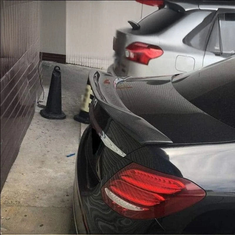 Mercedes-AMG E63 W213 saloon with carbon fibre boot spoiler, side profile