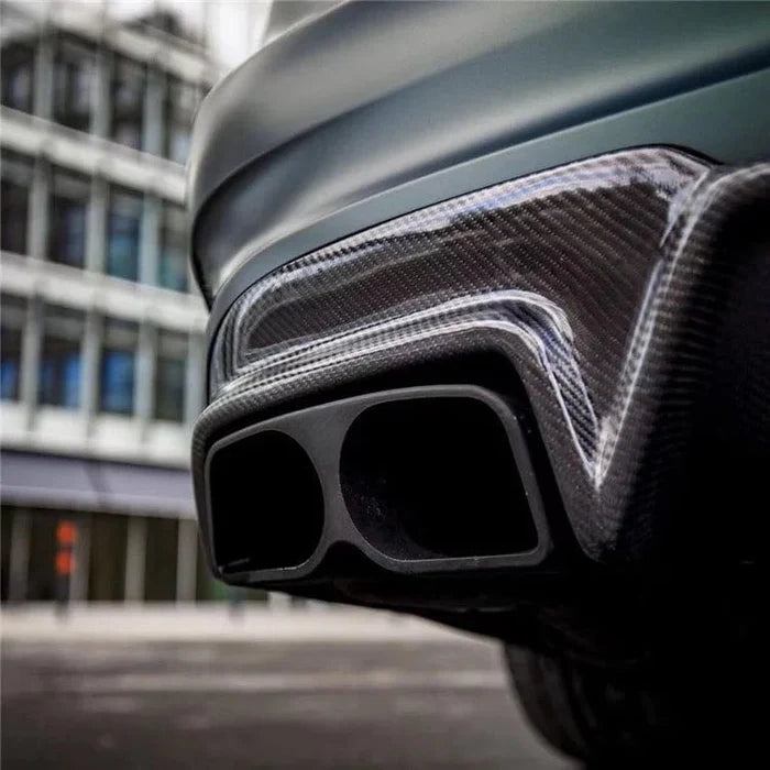 Mercedes E63 AMG W212 rear end with carbon fibre diffuser and black exhaust tips