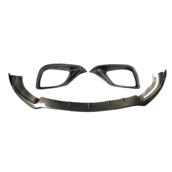 Pre-preg carbon fibre front end kit for Mercedes E63 W213 on a plain background