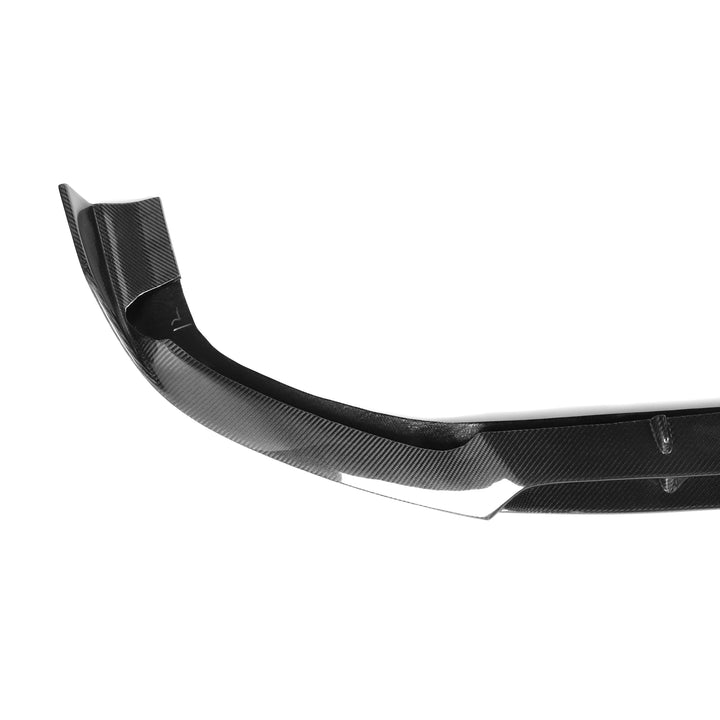 Mercedes C63 W205 front splitter close-up showing side of splitter