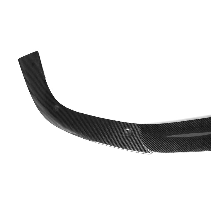 Mercedes C63 W205 front splitter close-up showing weave