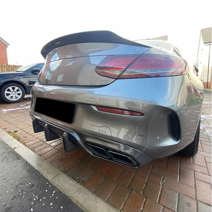 Mercedes C63 C205 Coupé Pre-Facelift diffuser installed alternate shot