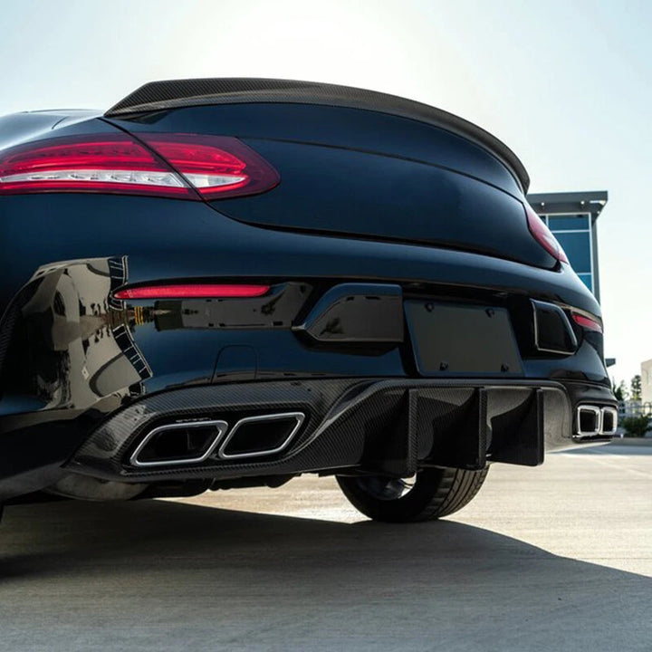 Mercedes C63 C205 Coupé Pre-Facelift diffuser installed