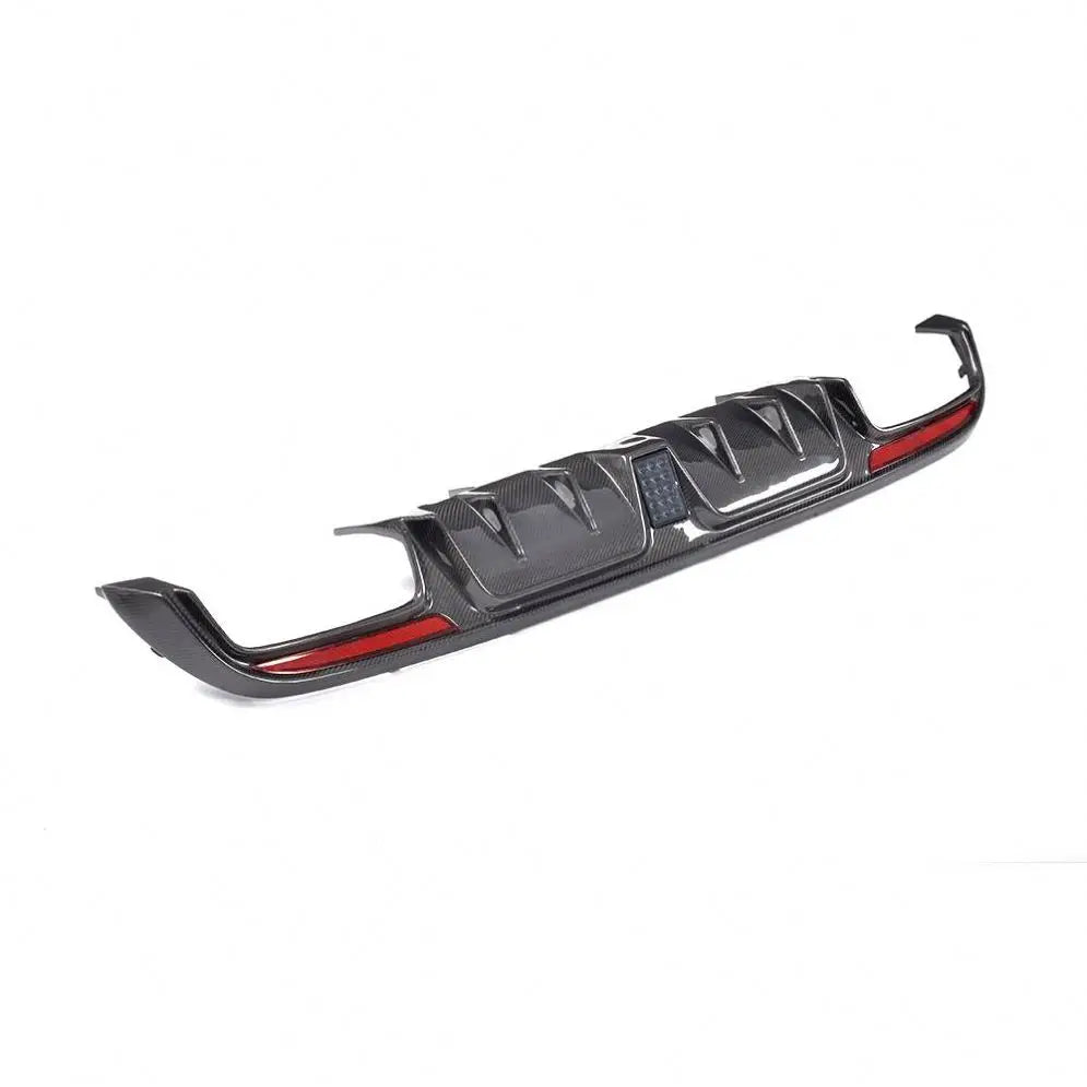 Mercedes C63 W205 carbon fibre diffuser and exhaust tips V2 alternate shot