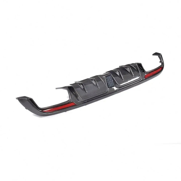 Mercedes C63 W205 carbon fibre diffuser and exhaust tips V2 alternate shot