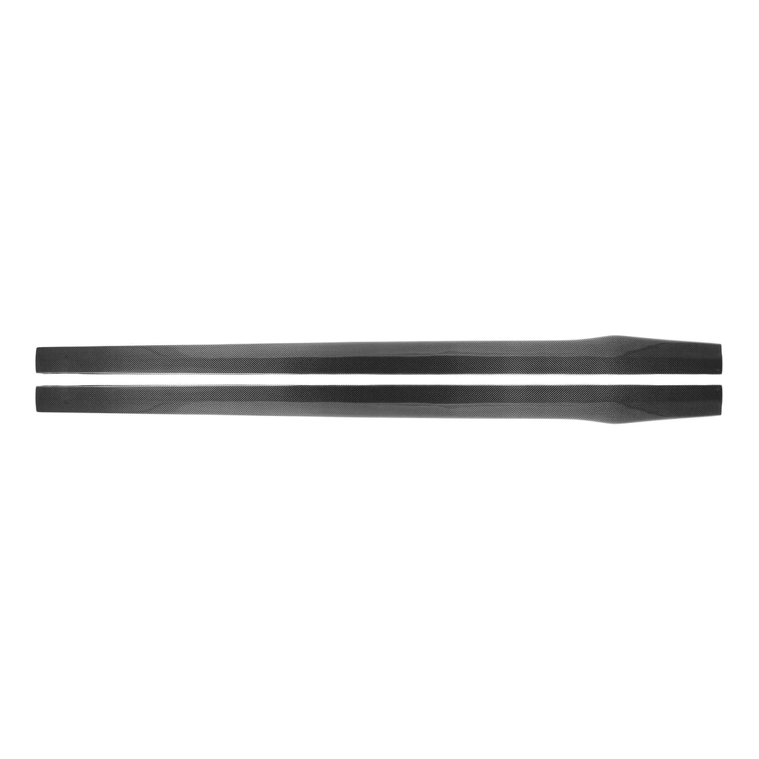 Mercedes C63 W205 carbon fibre side skirts showing weave detail
